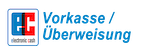 Wir akzeptieren Zahlungen per Überweisung
