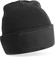 Beechfield Unisex Patch Beanie B445 black one size