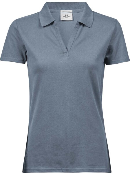 Tee Jays Damen V-Ausschnitt Luxury Stretch Piqué Polo 1409