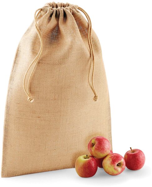 Westford Mill Jute Tasche mit Zugkordel Jute-Tasche W415