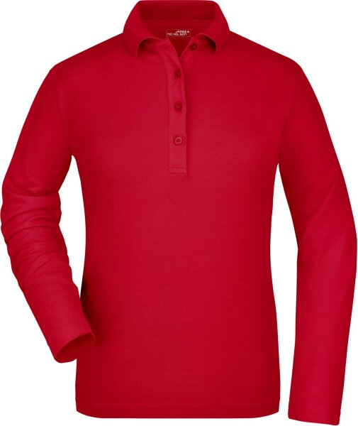 James & Nicholson Damen Stretch Piqué Polo langarm JN180