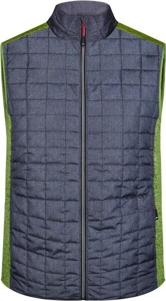 James & Nicholson Herren Hybrid Strickfleece Gilet Bodywarmer JN740