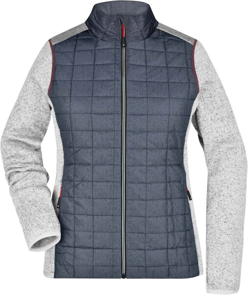 James & Nicholson Damen Strick Hybrid Jacke Stepp-Jacke JN741