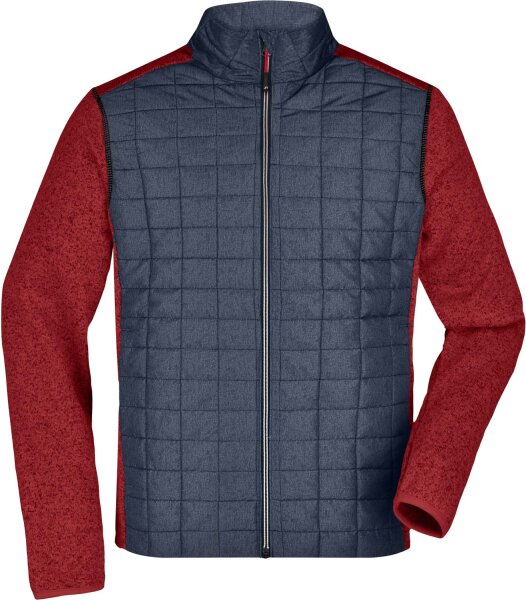 James & Nicholson Herren Strick Hybrid Jacke Stepp-Jacke JN742