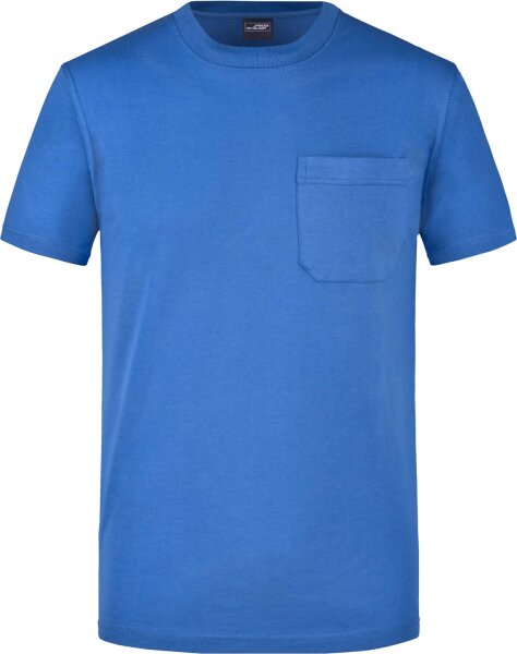 James & Nicholson Herren T-Shirt mit Brusttasche JN920