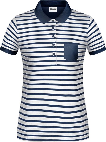 James & Nicholson Damen Piqué Polo gestreift 8029