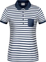 James & Nicholson Damen Piqué Polo gestreift 8029