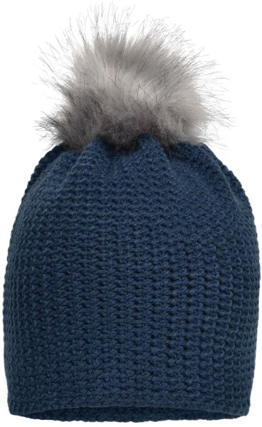 Myrtle Beach Unisex Häkelmütze mit Pompon Bommel-Mütze MB7120