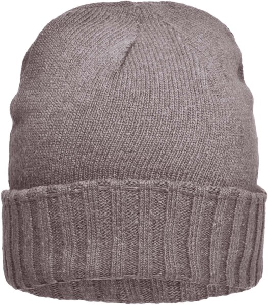 Myrtle Beach Unisex Elegante Strickmütze mit Krempe Beanie MB7979