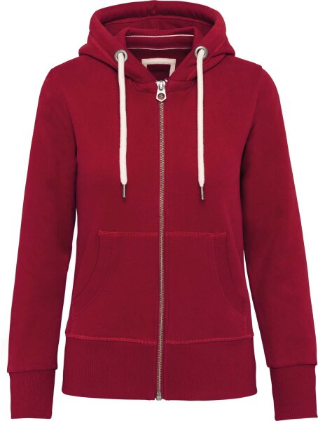 Kariban Damen Vintage Kapuzen Sweatjacke KV2307