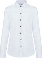 Kariban Damen Leinen Bluse langarm K589
