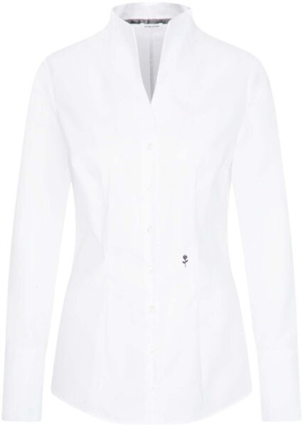 Seidensticker Damen Popeline Bluse mit Kelchkragen langarm 118201