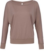 Bella+Canvas Damen Flowy schulterfreies T-Shirt langarm 8850