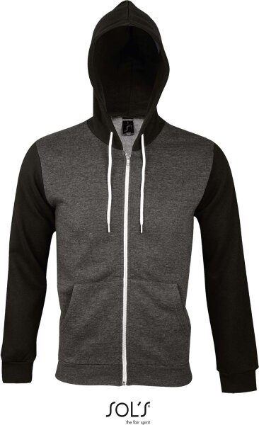 charcoal grey melange/black